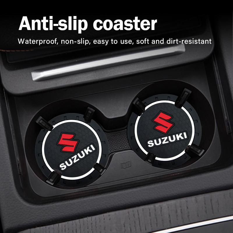 Car Cup Holder Pad Slot Non-slip Coaster Mat for Suzuki Swift SX4 Samurai Sport Jimny Grand Vitara Alto GW250 Splash Swace