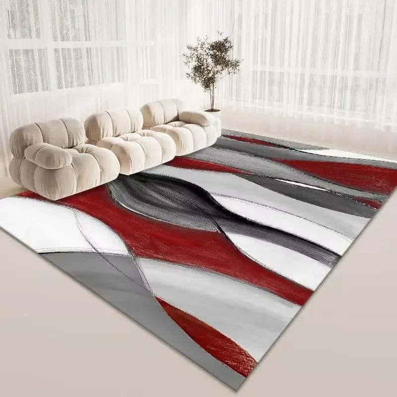 Nordic Geometric Rugs for Bedroom Large Soft Non-slip Flannel Carpet Rectangular Lounge Mat Living Room Decor 60*90cm