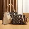Vintage Large Capacity Fashionable Women's Tote Bag Leather Square Single Shoulder Handbag 2Piece Set Handbag Crossbody Bag