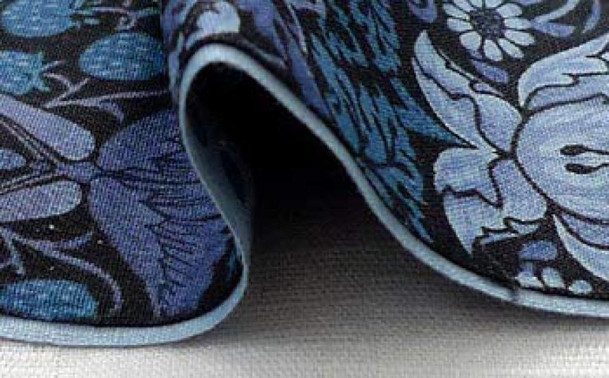 William Morris Strawberry Thief Cotton Print 110cm Wide x 1m Best of Morris Seating Fabric, Symmetrical/Indigo, Pre-Cut, 1891M,