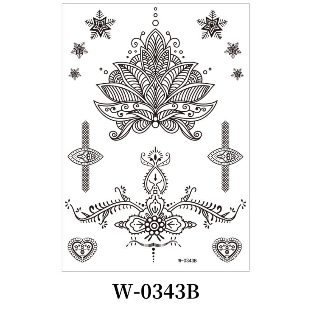 Legs Arm Temporary Tattoo Lace Fake Tattoo Black Henna Tattoo Decals Women/Lady