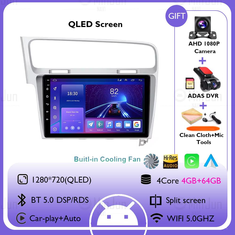 Android 14 Car Radio For Volkswagen VW Golf 7 MK7 GTI 2011-2021 Wireless Carplay Auto Radio Multimedia Player Navigation GPS DSP