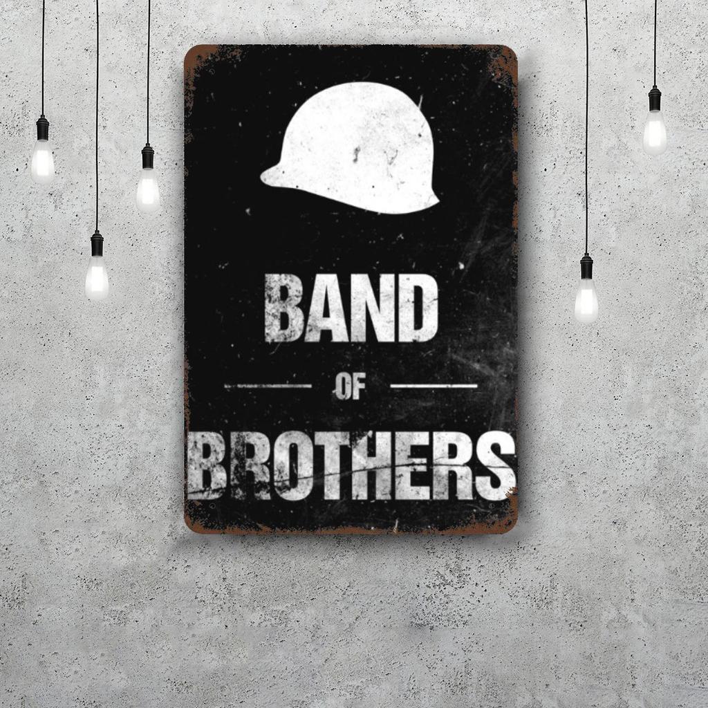 Band of Brothers Classic Poster Rusty Metal Plaque Retro Decorative Plate Bar Man Cave Garage Club Metal Sign Wall Decoration