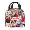 Hazbins Hotels Alastor Vox 2 Thermal Insulated Lunch Bag for Office Portable Food Bag Container Thermal Cooler Lunch Boxes