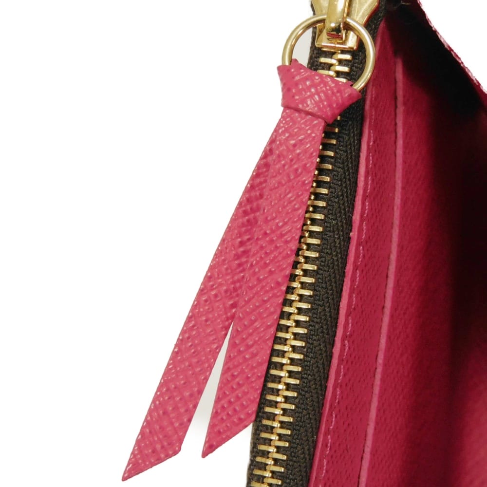 Used 12564 Porto Monnaie Rosalie M41939 7941 LV logo flower old model card case coin purse monogram fuchsia ladies from