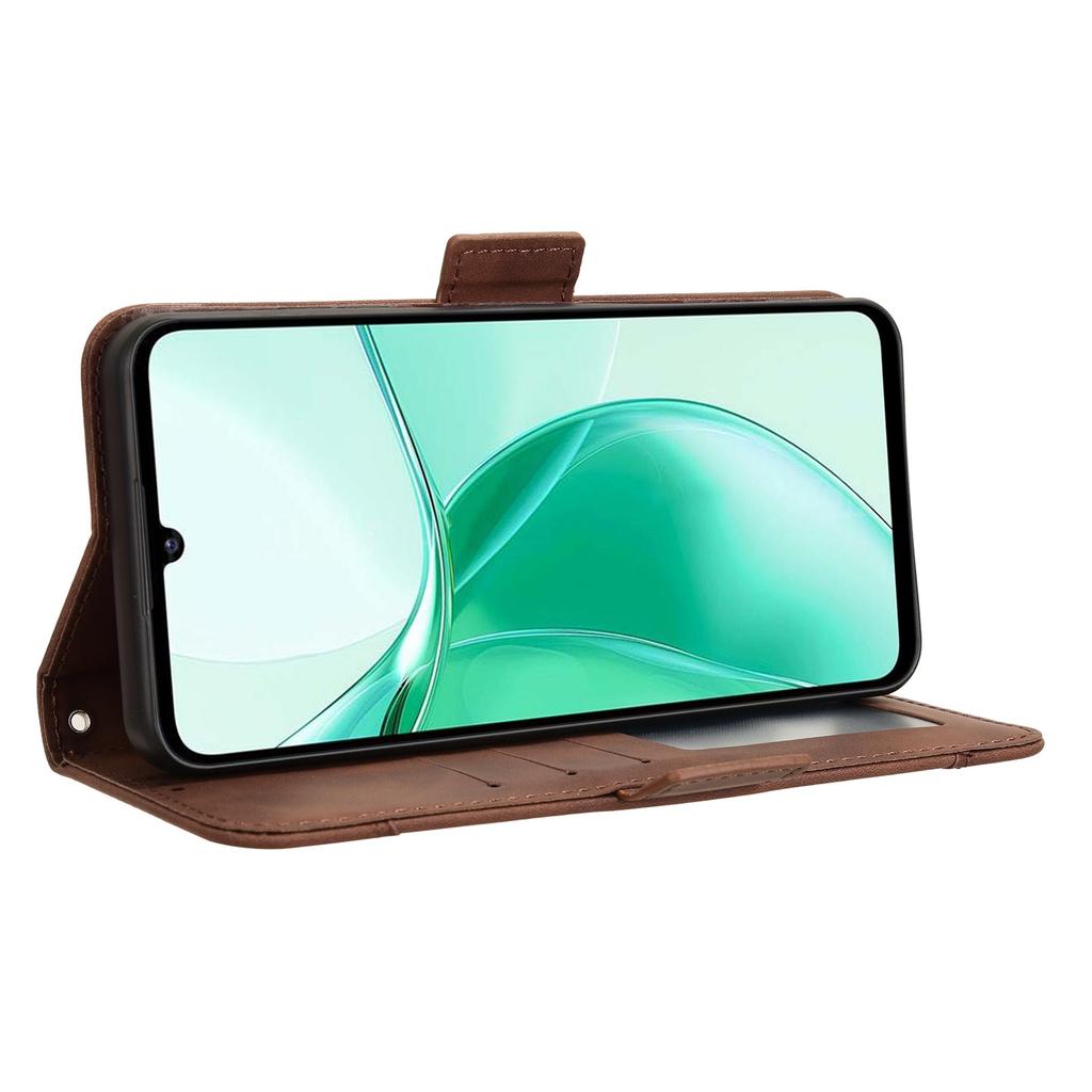 Für ZTE Blade A35/A55 Lederhülle Handy-Brieftaschen-Abdeckung mit mehreren Kartenfächern