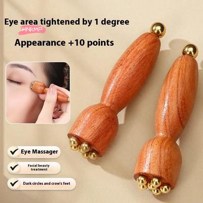 1Pc Brass Lotus Handheld Eye Massage Stick Facial Gua Sha Tool for Eye Relaxation And Meridian Acupressure Massage
