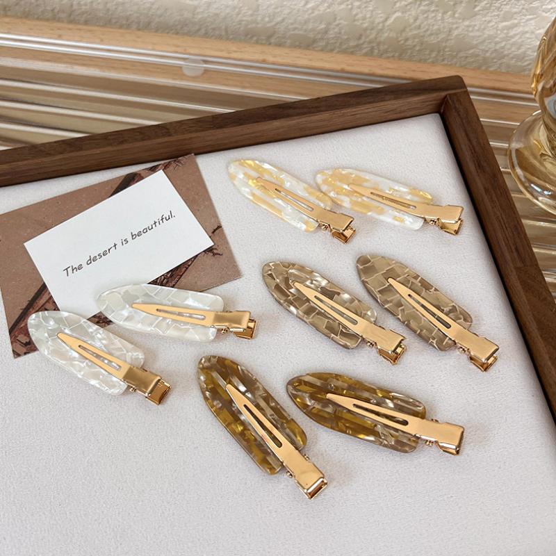 UXSL Korea Acetate Seamless Hairpins Womens Girls Simple No Bend Bangs Clips Duckbill Clip Barrettes Hair Styling Tool Haddress