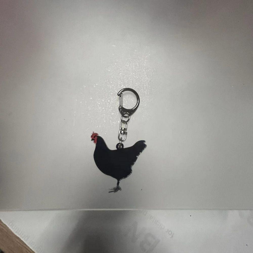 Rooster Chicken Acrylic Keychain Hen Bag Hanging Birthday Gift Backpack Pendant  Couple