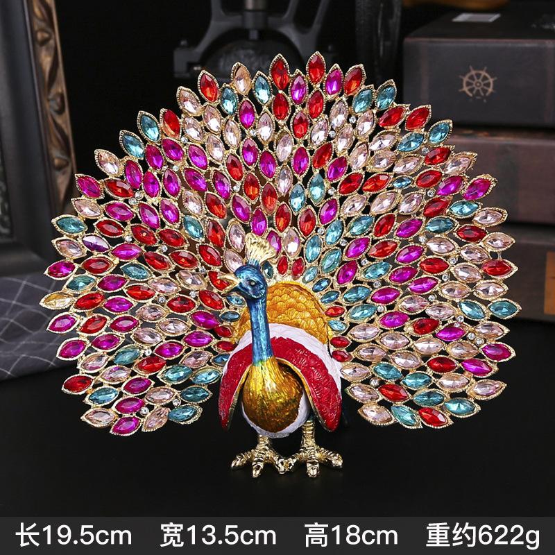 Xinjiang Colorful Enamel Color New Retro Jewelry Box Ornament Gift Diamond-encrusted Craft Home Entrance Desktop Jewelry