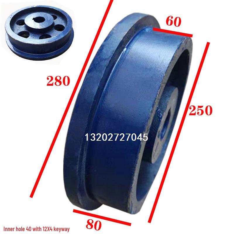 Electric Rail Cart Drive Wheel with Keyway - Internet Celebrity AGV Pulley Train Wheel