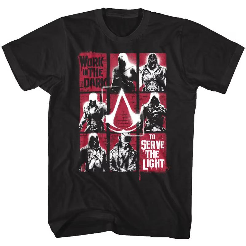 2025 Assassins Creed Assassin's Creed Mens Game Joint Men's Short Sleeve T-Shirt Breathable and Comfortable