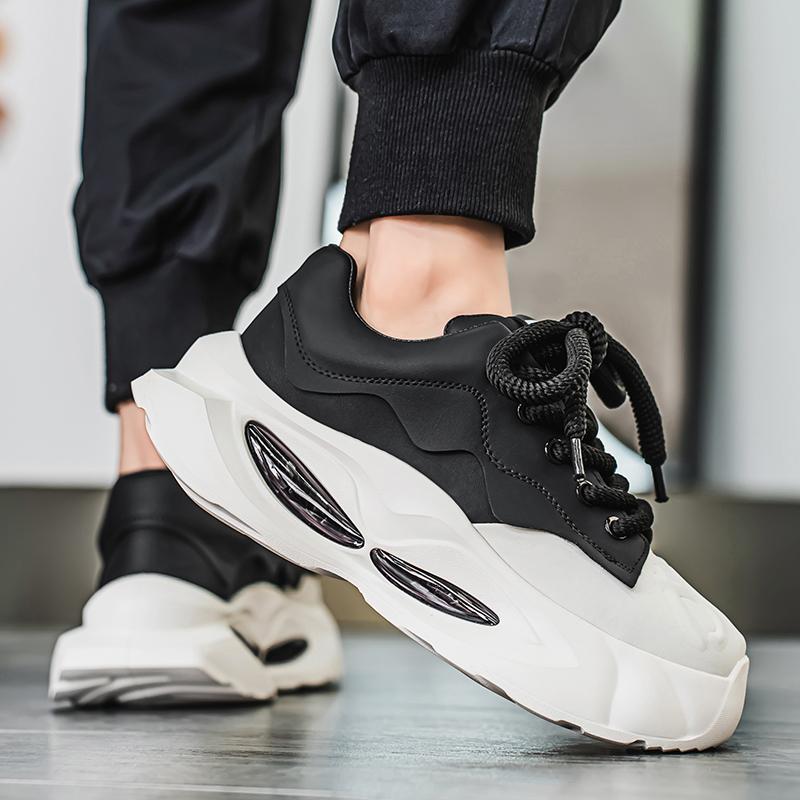 Men's Trend Platform Air Cushion Height Increase Sports Shoes Outdoor Non Slip Breathable Sports Running Shoes