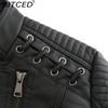 BITCED Spring/Autumn Women's Leather Jacket - Short Fit, Slim-Cut, Lightweight Leather Coat, Biker Style