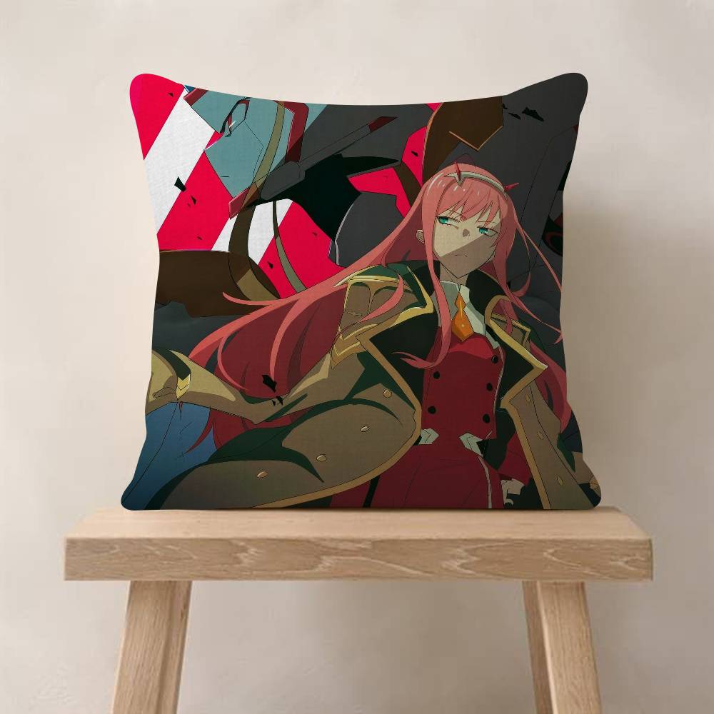 Anime DDarling In The Franxx Cushion Cover Car Throw Pillow Case For Sofa Car Christmas Gift