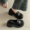 Fashion casual versatile platform Mary Jane shoes autumn and winter British style women's small leather shoes thick heel high heel loafers