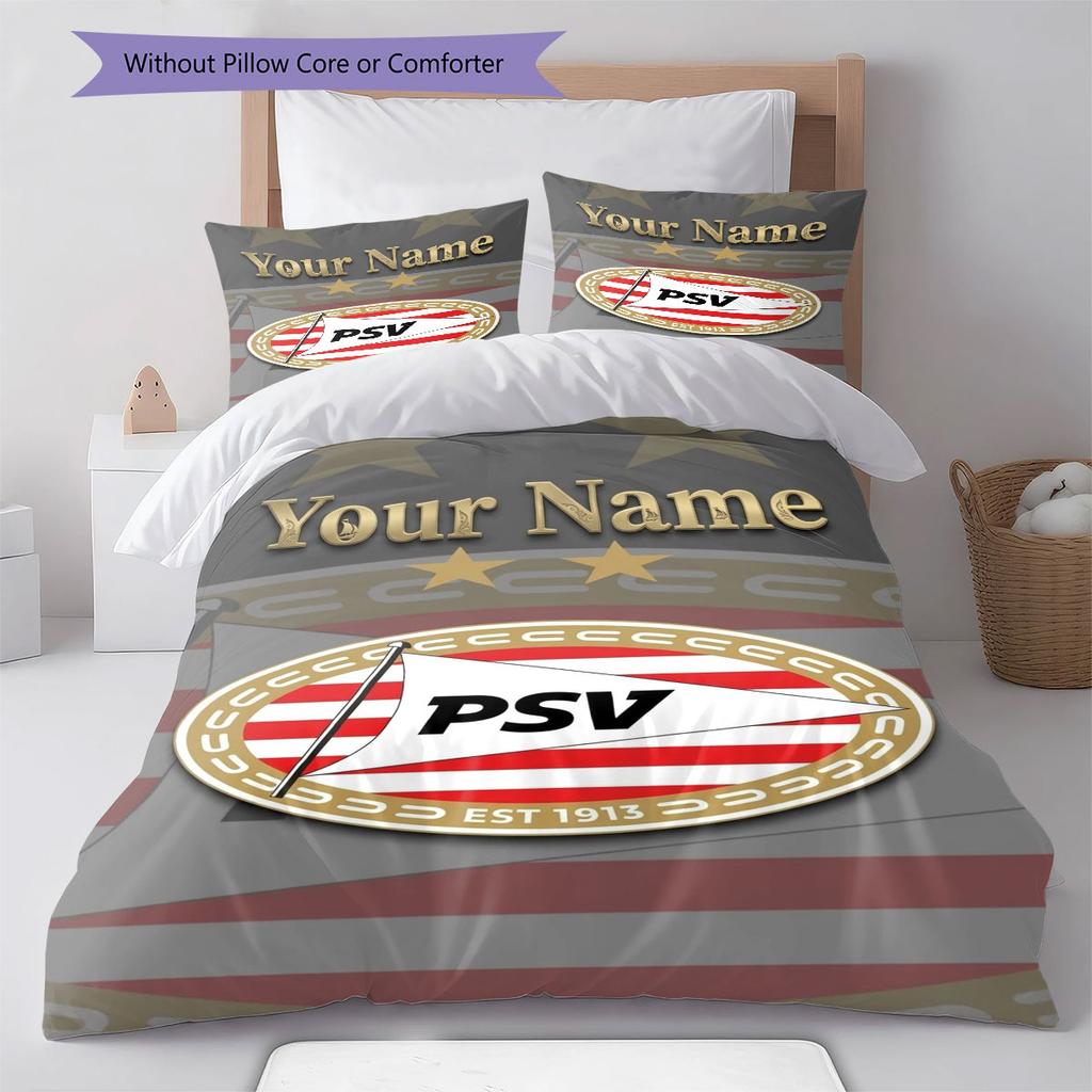 Philips Sport Vereniging Custom Name Pattern Bedding,Quilt Set Quilt Cover Pillowcase Home Birthday Gift(1 * duvet cover + 2 * pillowcase, without cor