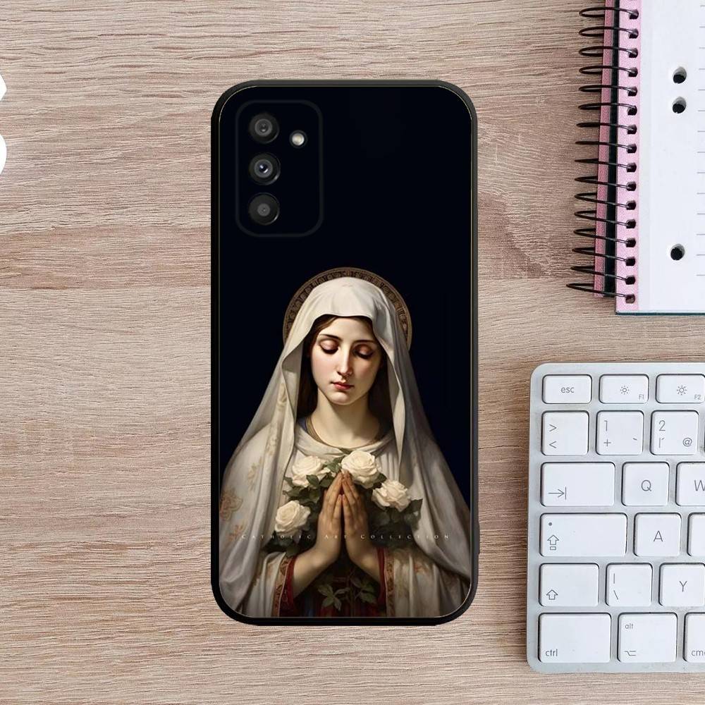 Virgin Maria Mary  Phone Case For Samsung Galaxy A13,A21s,A22,A31,A32,A52,A53,A71,A80,A91 Soft Black Cover