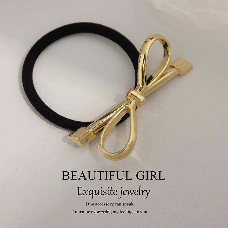 Minimalist Metal Hair Ring - New Korean Style High-End Ponytail Tie Rubber Band.