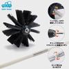 MORYTRADE Chimney Sweep Brush, Pipe Cleaning, Gutter Cleaning, Up To 3.6m, 10cm, 15cm Head, 360cm, White