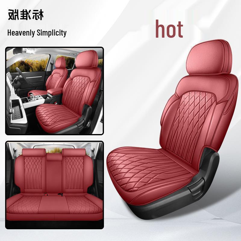Modern MUFASA Universal Car Seat Cover, Full Coverage Leather, Fits 23 Models, Four Seasons Cushion.