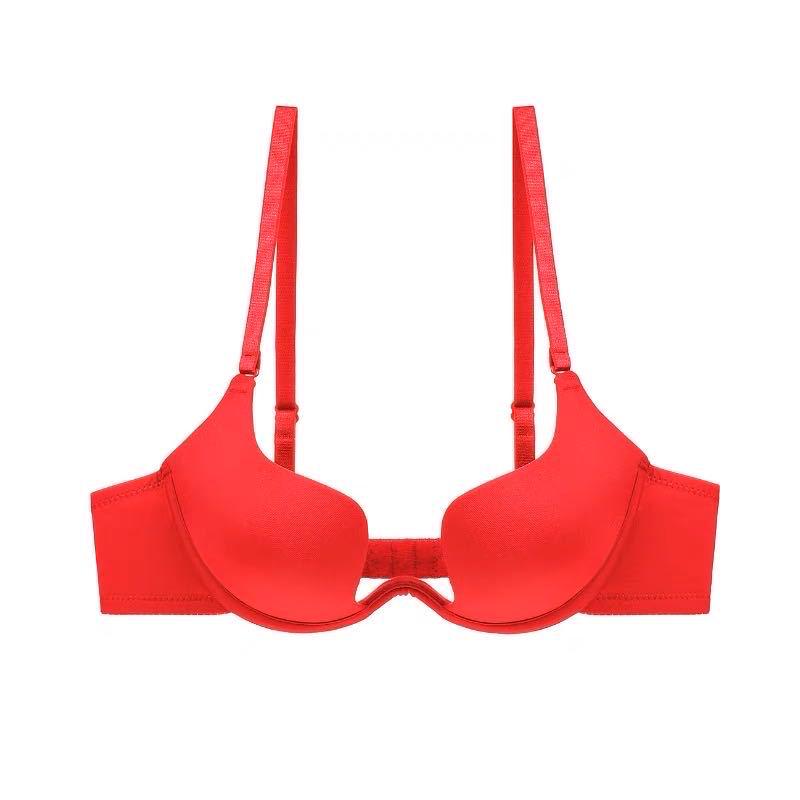 

Бесшовный U-образный однотонный сексуальный универсальный бюстгальтер с красивой спинкой 80C
