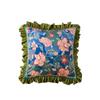 Parrot Print Cushion Case, Flora Bird Pillows, Luxury Velvet, Decorative Pillow Cover for Sofa Chair, Modern Living Room, Home D