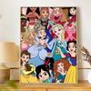 Disney Diamond Painting Kit, 5D Princess Characters Wall Decor Art Gift for Living Room, Bedroom, Study Room Etc.