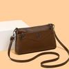Elegant Crossbody Bag with Textured Finish and Dual Zip Pockets