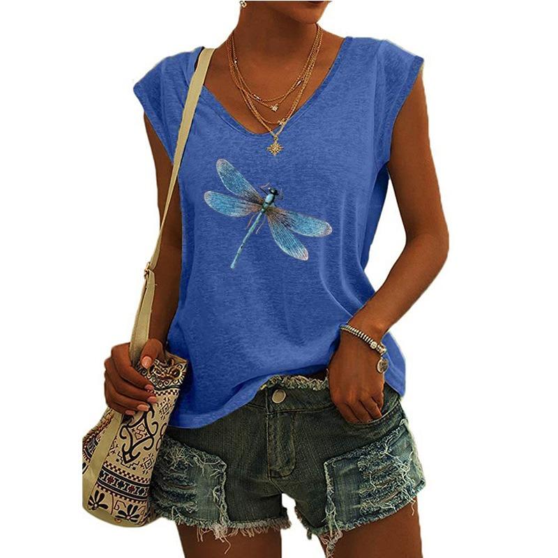 BITCED Women's Fashion Casual Sleeveless V-Neck Blouses & Shirts