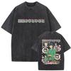 Gewaschenes Vintage Japanischer Anime The Apothecary Diaries Maomao Doppelseitiger Druck T-Shirt Herren Damen Freizeit Kawaii Lustige T-Shirts