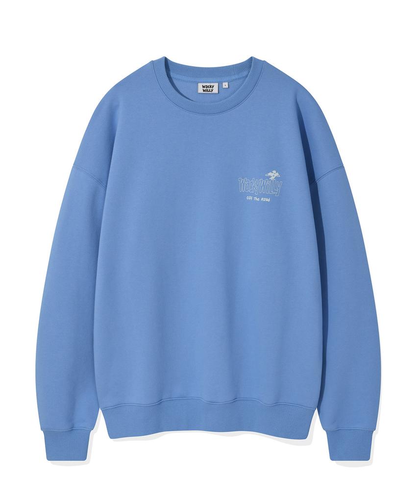 WACKY WILLY Picture Graphic Sweatshirt Blue