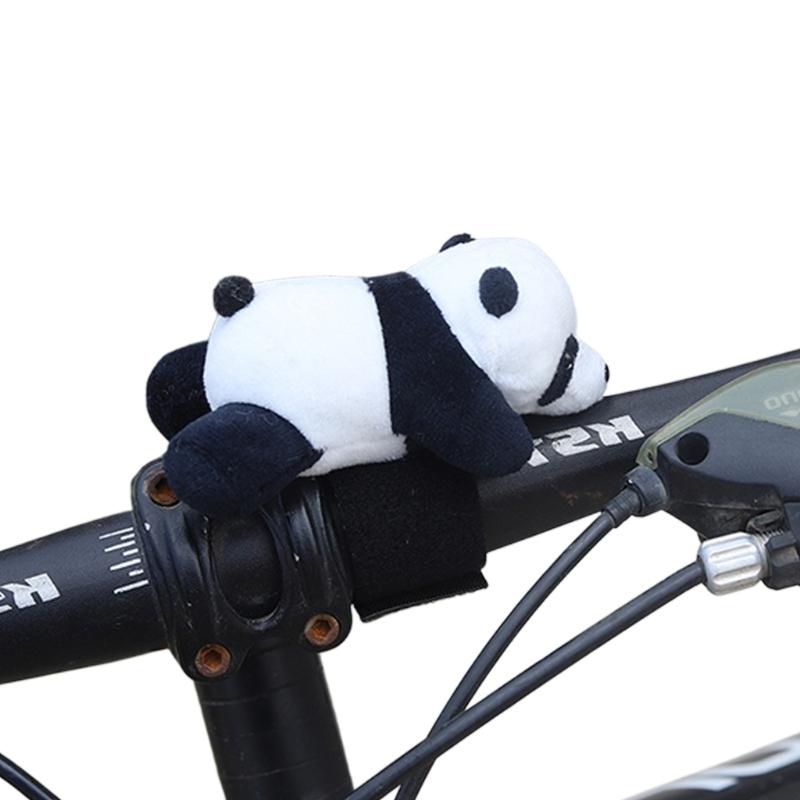 Adorable Cartoon Panda Bike Handlebars Accessory with Multiple Mounting Option Panda Handlebars Charm for Cycling Fun