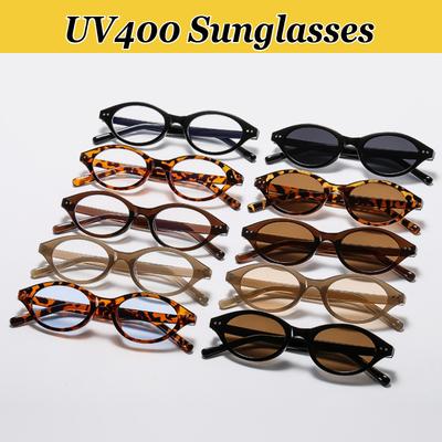 Neutral New Oval Full-Frame Uv400 Sunglasses Fashionable Design Glasses Outdoor Driving Travel Sun Protection Sunglasses