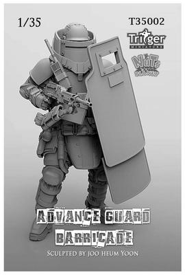 Nuts Planet Advance Guard Gardner Fighting with a Bulletproof Shield Unpainted Resin Assembly Kit T35002 1/35