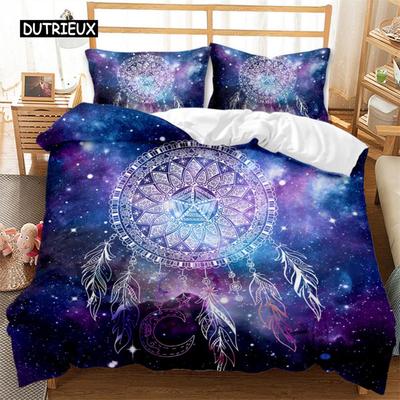 Dreamcatcher Duvet Cover Bohemia Mandala Floral Feather Bedding Set King Single For Kids Adult Microfiber Starry Sky Quilt Cover