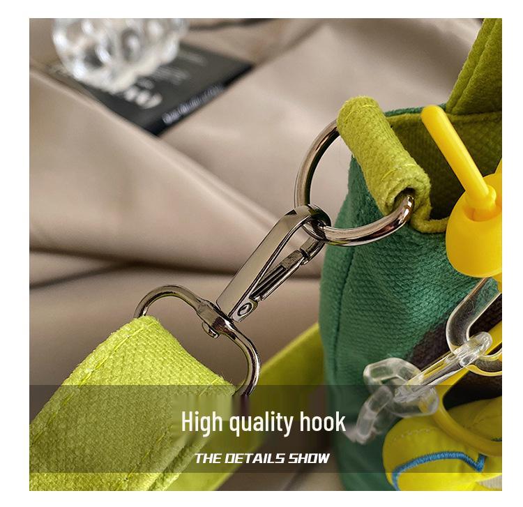 2025 Grenzüberschreitende Cartoon-Graffiti-Handtasche: Nischendesign Bucket Schulter- & Umhängetasche für Damen