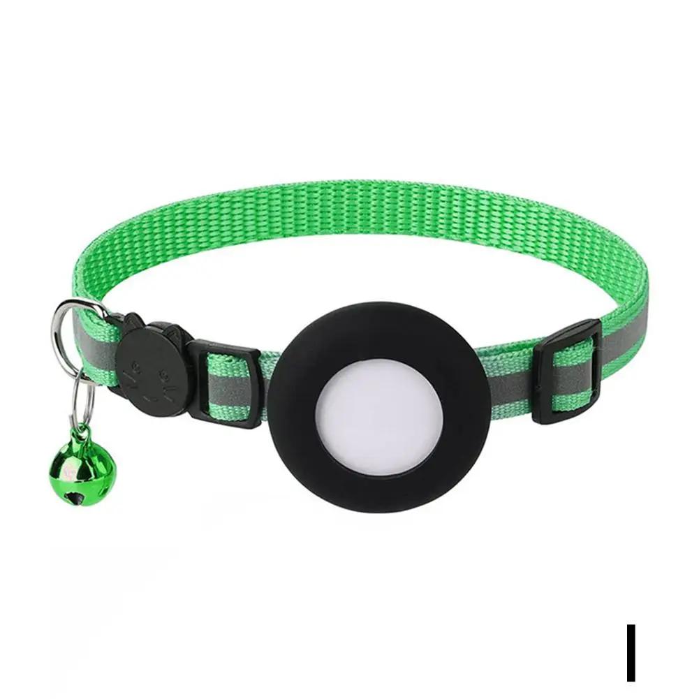 Pet for GPS Holder With Bell Cute Reflective Address Bird Cat Night Footprint Collar Not Include GPS or Other