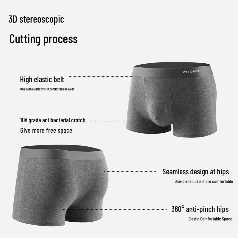 Urban Beauty Men's Cotton Antibacterial Boxer Briefs