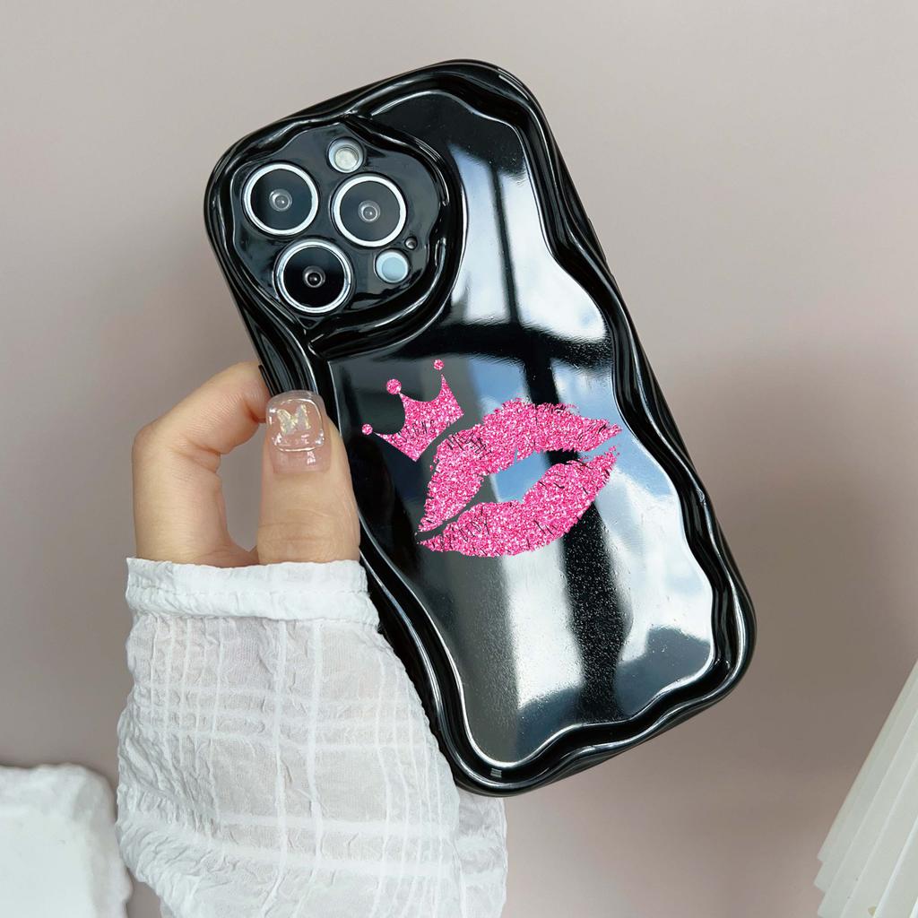 LZ20 Lips kiss design Clear Soft Wave Phone Cases for iPhone 15 13 Pro Max 12 mini 14 8 Plus XS Max XR 6 Protection Back Cover