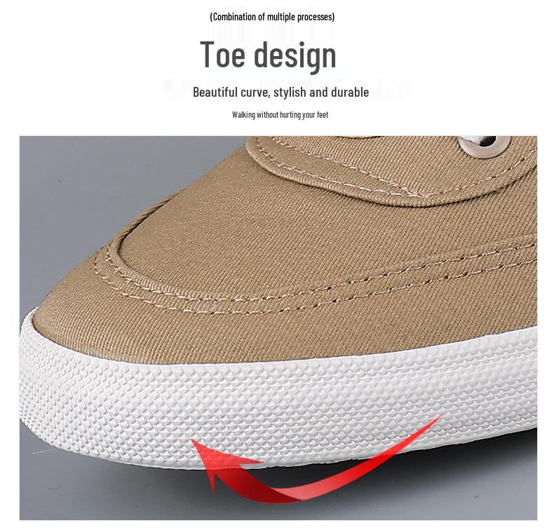 Spring Men's Lightweight Breathable Cloth Shoes - Comfortable, Versatile Lace-up