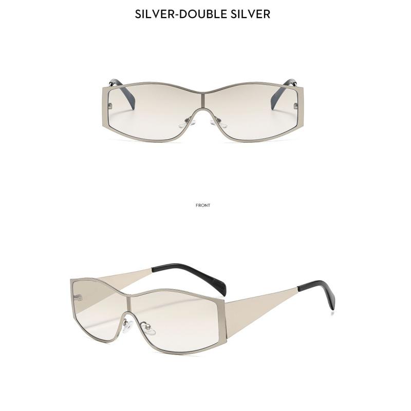 Women's glasses fashion new one-piece metal cycling sunglasses, cross-border European and American ins Xiaohongshu personalized high-end sunglasses