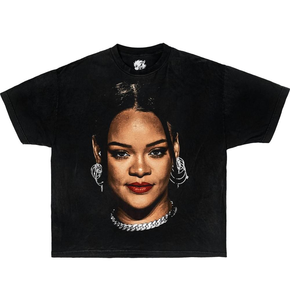 

Rihanna Boxy Vintage Shirt Graphic Rap Tees Oversized Streetwear Y2K Unisex T-Shirt XXXL
