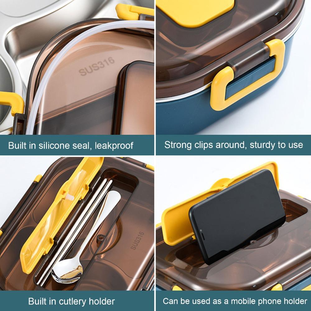 Easy to Clean Lunch Container Convenient Leakproof Food Storage Durable Stainless Steel Box  Travel