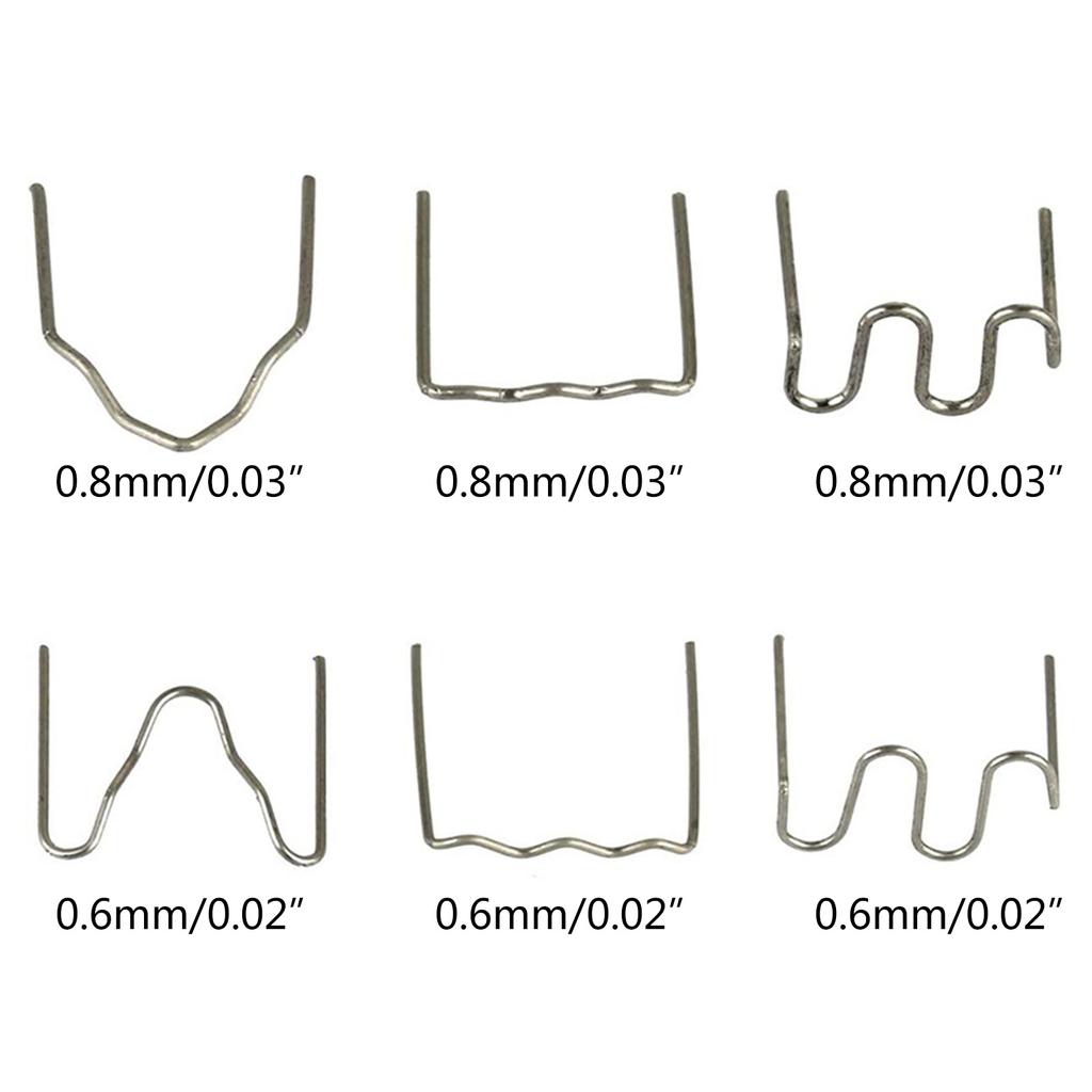 600 Stück Kunststoffreparaturmaschine Schweißen Heißklammergerät Stoßstange Kotflügel Schweißer Klammern Reparatur Schweißnagel für Auto Stoßstangen Werkzeuge