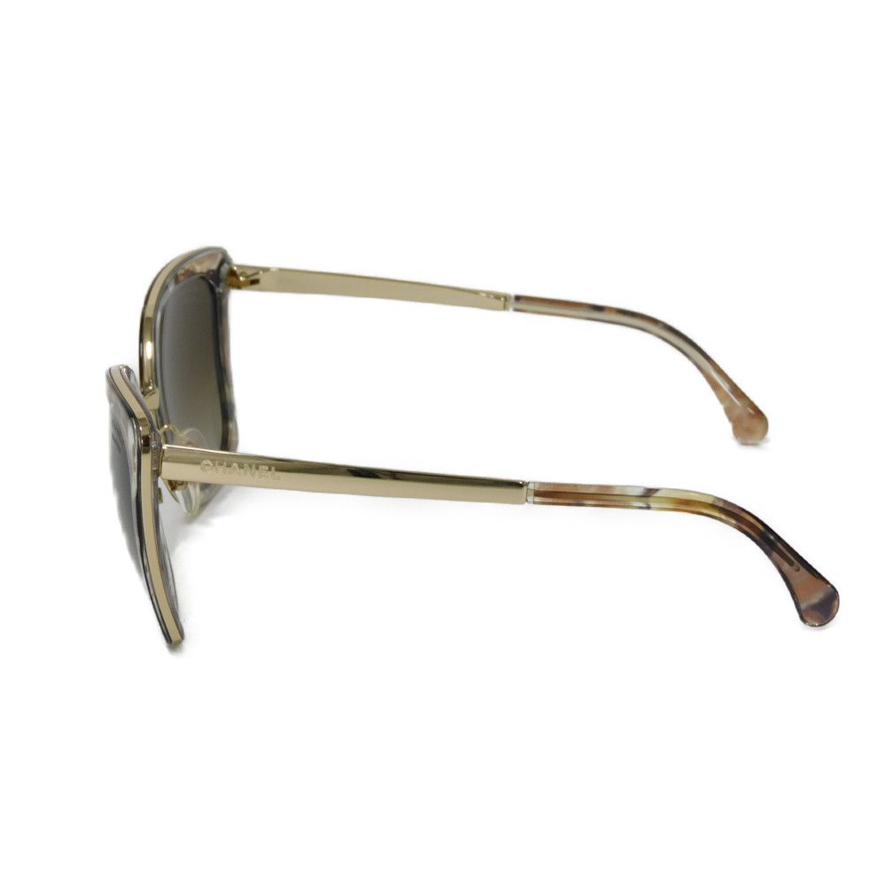 Used 10097 Fox Shape Eyewear 4209 c.463/S9 7968 Polarized Gradient Gold Logo Acetate Clear Havana Women's from Japan