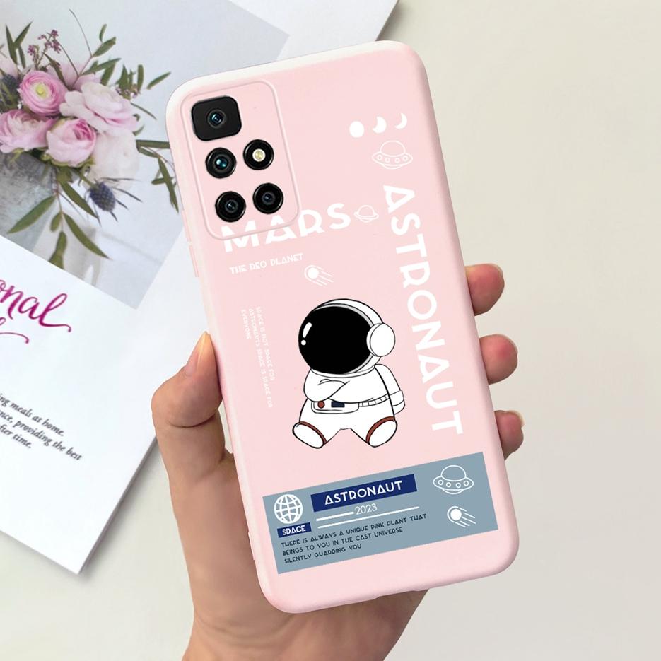 For Xiaomi Redmi 10 2022 Case Cute Astronauts Cartoon Cover Soft Silicone Phone Case For Redmi 10 Prime Redmi10 Back Cover Coque