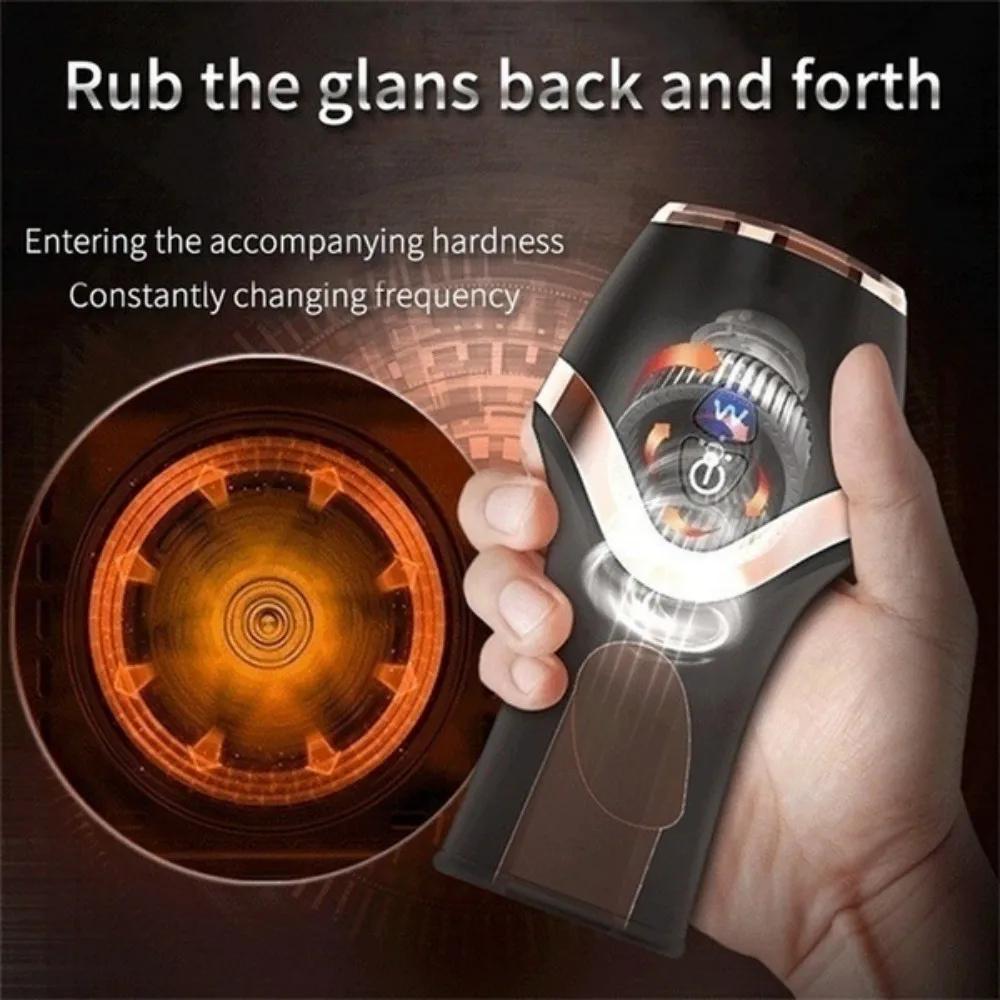 Fully Automatic Masturbation Toy 10 Mode Vacuum Suction Vibration Male Masturbator Turtle Head Trainer Male Adult Sex Toy