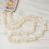 New Phone Chain Accessory Detachable Parts Beige Crossbody Resin Cute Strap Mobile Phone Case Chains Acrylic Shoulder Lanyard Hanging Chain