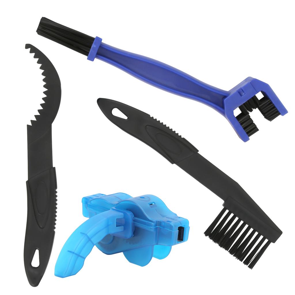 4pcs Bicycle Chain Cleaner Kit Portable Bike Chain Scrubber Cleaning Brush Tool Set
